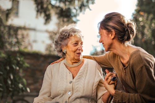 Caregiver with patient